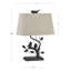 Lampe de table en résine 22 po bronze avec oiseaux et abat-jour rectangulaire en lin-446652054-446652053
