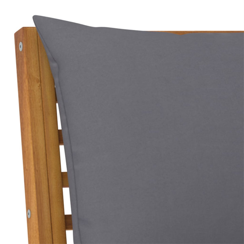 Banc de jardin en bois Randee, Gris