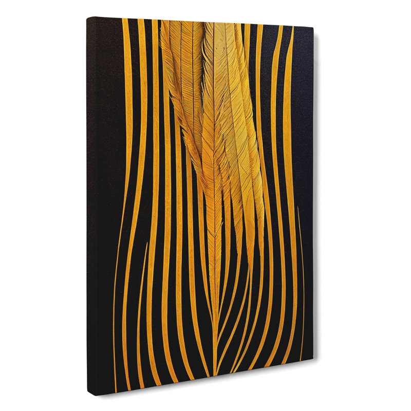 Wondrous Feather - Wrapped Canvas Print, 60cm H x 40cm W x 3cm D