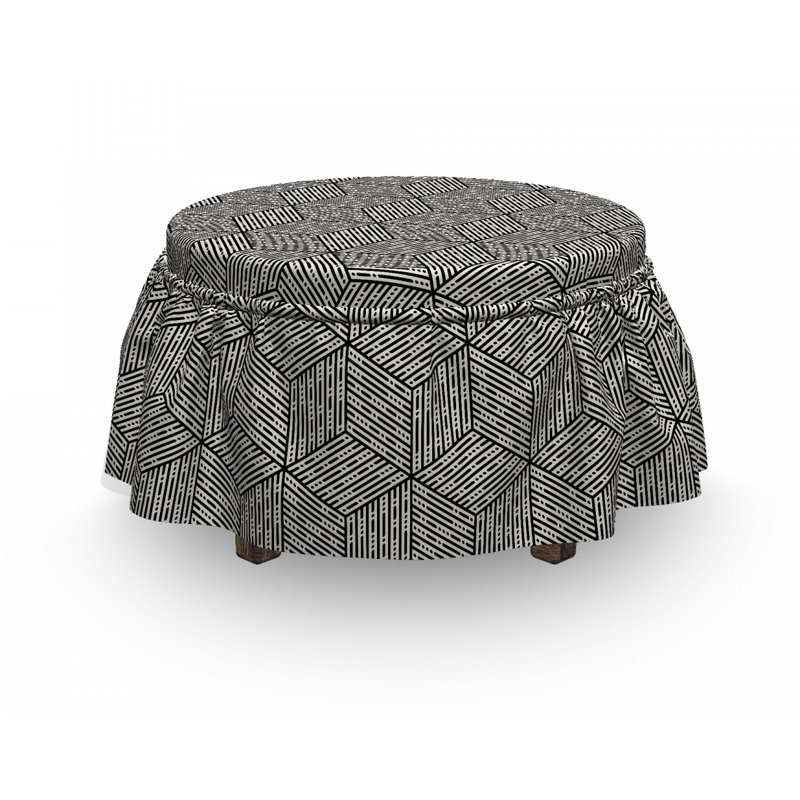 Box Cushion Ottoman Slipcover