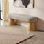 Banc de salle à manger en chenille Oatmeal - capacité de poids 300, aucun assemblage requis, multifonctionnel pour le salon, la chambre à coucher et le vestibule-129159699