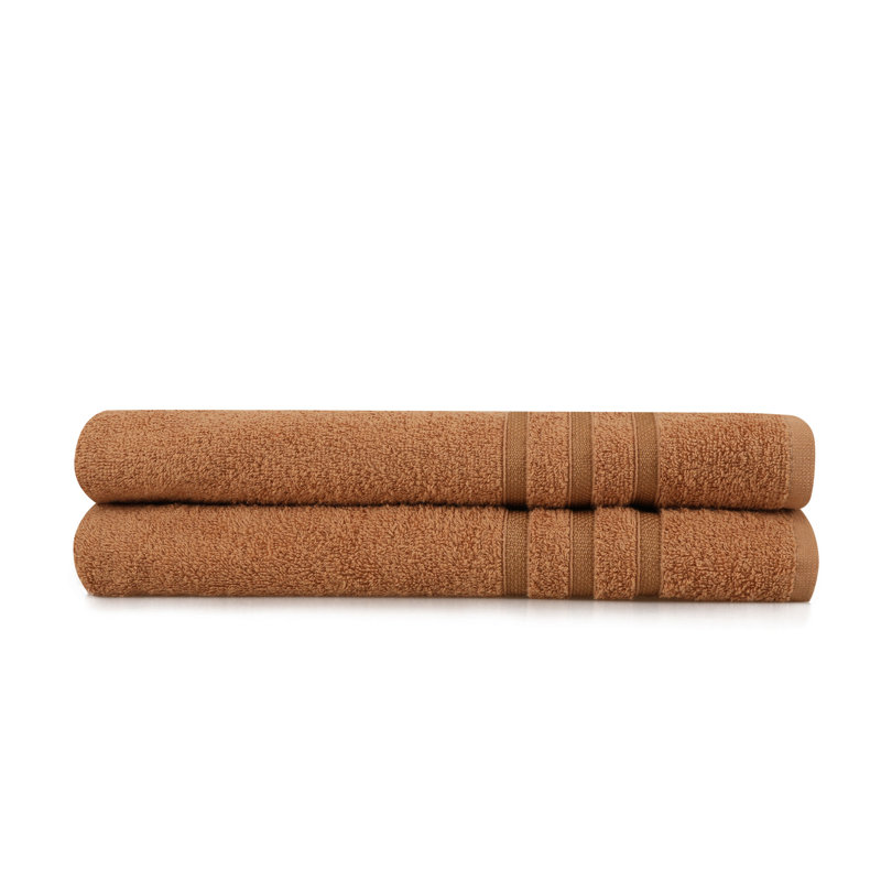Serviette 100% coton, Brun, Serviettes de bain - paquet de 2