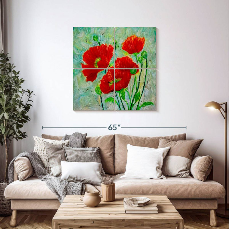 Harnek Red Poppies style contemporain