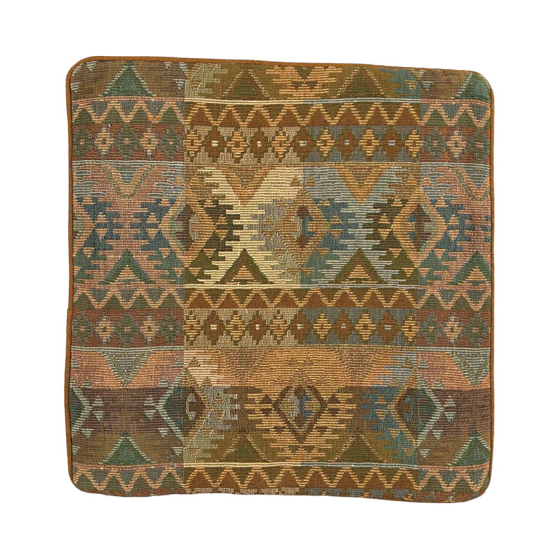 Jenkins Geometric Brown Square Cushion, 40cmH x 40cmW