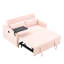 Velours côtelé rose à double fonction avec conception à tirer, table mobile pour le divertissement, ordinateur portable à