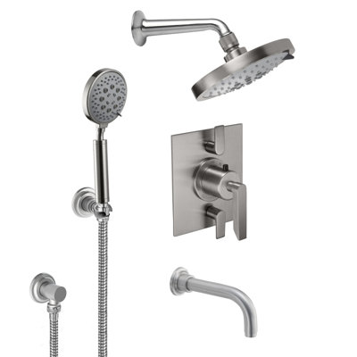 Rincon Bay 1.8 GPM Styletherm 0.5" Thermostatic Shower System with Handshower Hook and Tub Spout