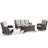 Patio Furniture Set 4 Pieces, Outdoor Wicker Furniture With Coffee Table, Modern Rattan Patio Chairs Conversation Sets With Sofa For Garden, Terrace, Porch, Balconies, Lawns-206562298-206562182-206562181