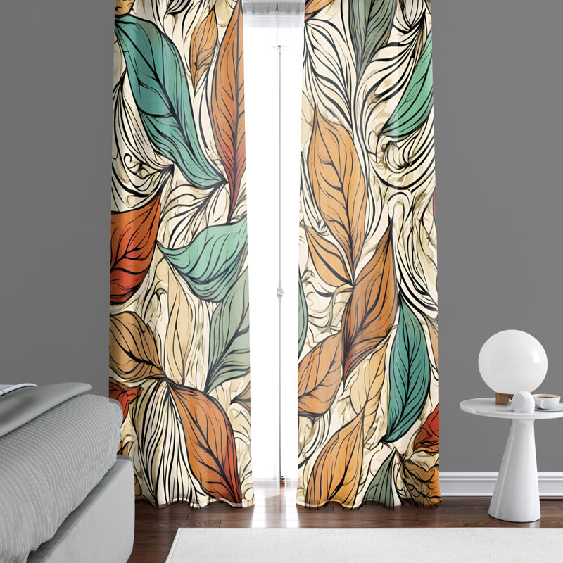 Paire de rideaux semi-transparents en polyester Arette, L 20 po x L 61 po