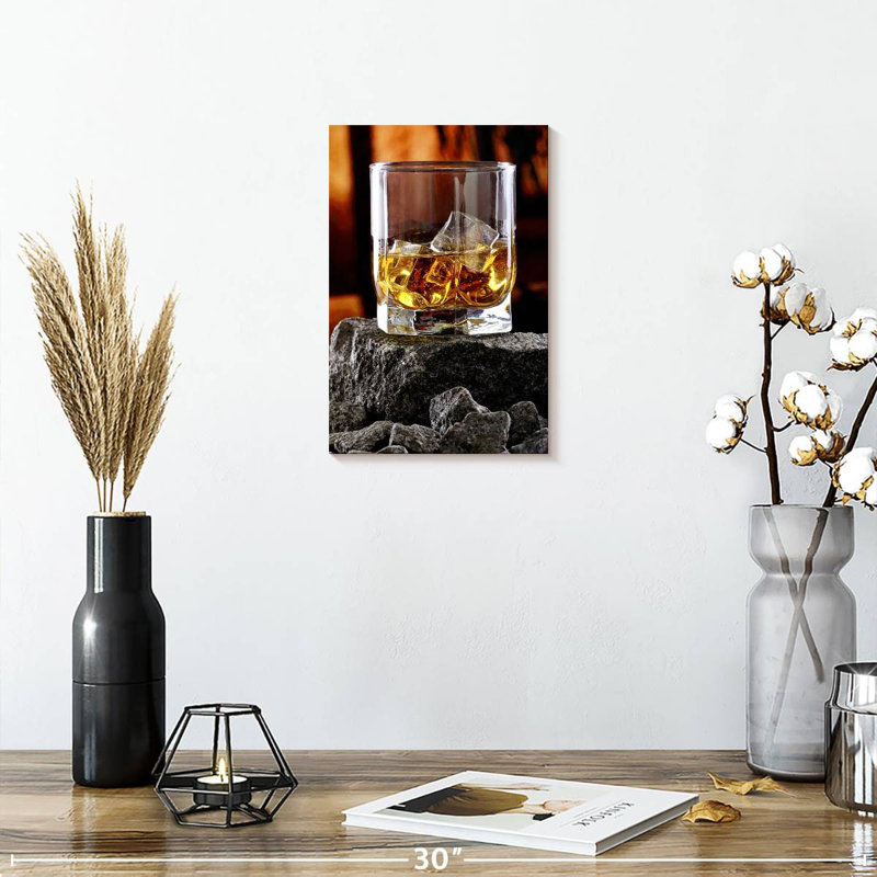 Yarlin Whiskey On Rocks, 12" H x 8" W