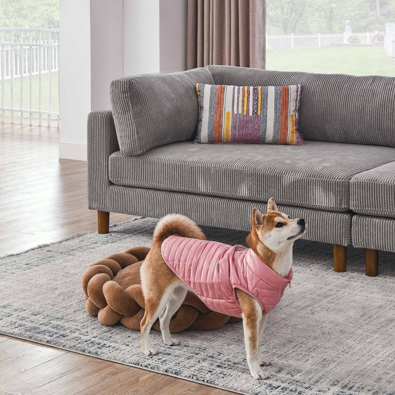 Monty Puffer Blanket, Pink, 13.3" L x 6.8" W