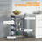 Mobile Rolling Kitchen Island Trolley Serving Cart with Drawer,Grey