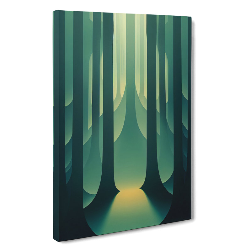 Symmetrical Forest No.4 Abstract - Wrapped Canvas, 76cm H x 35cm W x 3cm D