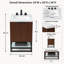 Meuble-lavabo simple autoportant 24 po avec comptoir en marbre de Carrare naturel, lavabo encastré en céramique, portes à fermeture en douceur et tablette ouverte, noyer-1394441909
