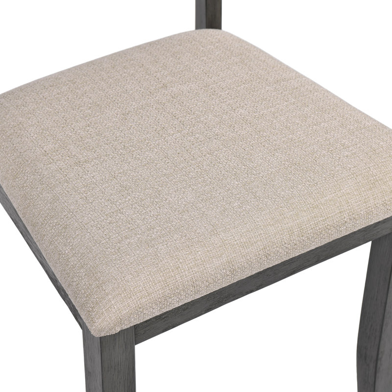 Armele 4 - Person Four Leg Dining Set, Gray, Gray, Gray