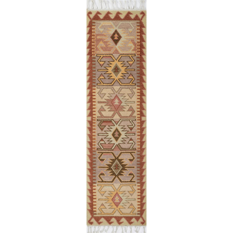 Nomad Hand Knotted Wool Southwestern Area Rug, Runner 2'3" x 8'