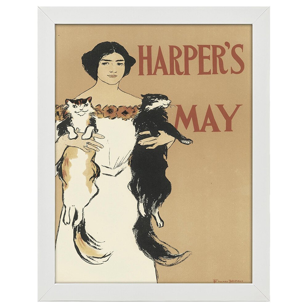 Leinwandbild Vintage Artistic Poster Harpers Mai 1897