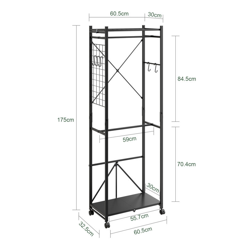 Coat Rack Steel Freestanding 5 - Hook Coat Rack
