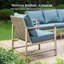 Chaise de patio avec coussins