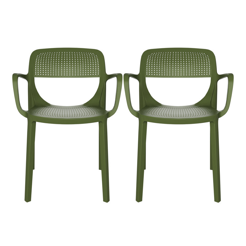 Outdoor Stacking Dining Armchair, Green