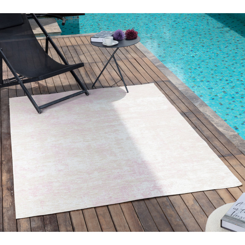 Outdoor Modern Boho Light Beige Rug, Rectangle 200 x 275cm