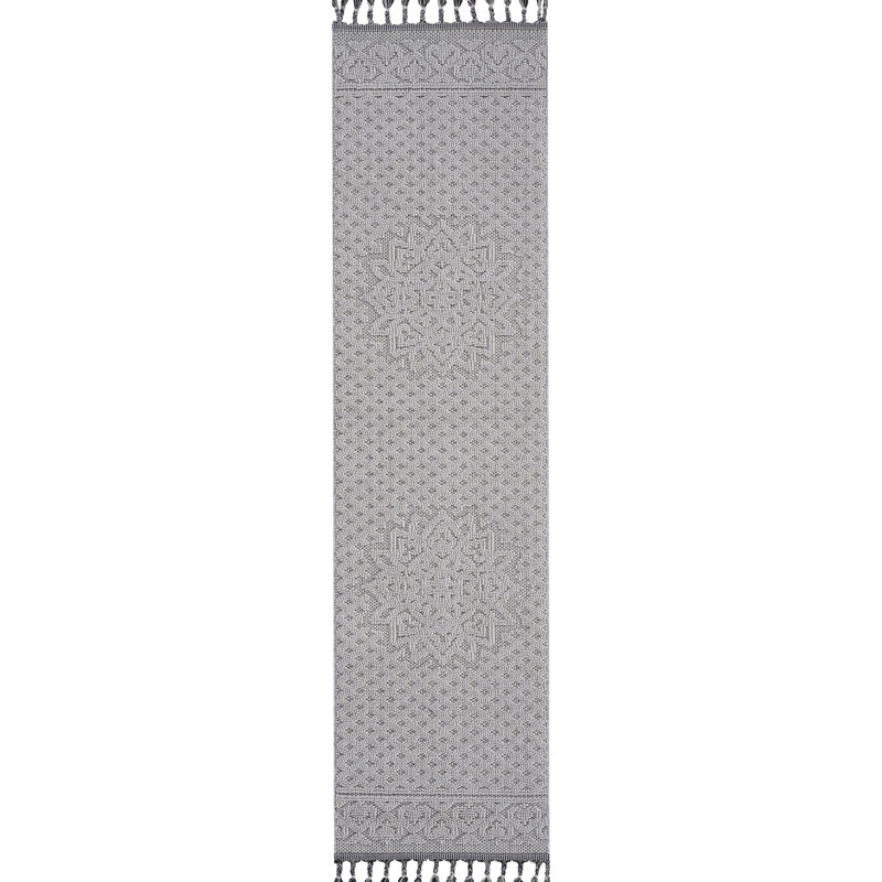 Tapis de sol médaillon 2X8 en blanc / teinté, non-délesté, doublé de coton, pour la chambre à coucher, le salon, la teinture pour tapis, durable, convient au bureau personnel, à la chambre de bébé