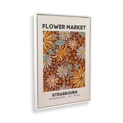 Impression rétro du marché aux fleurs de Strasbourg