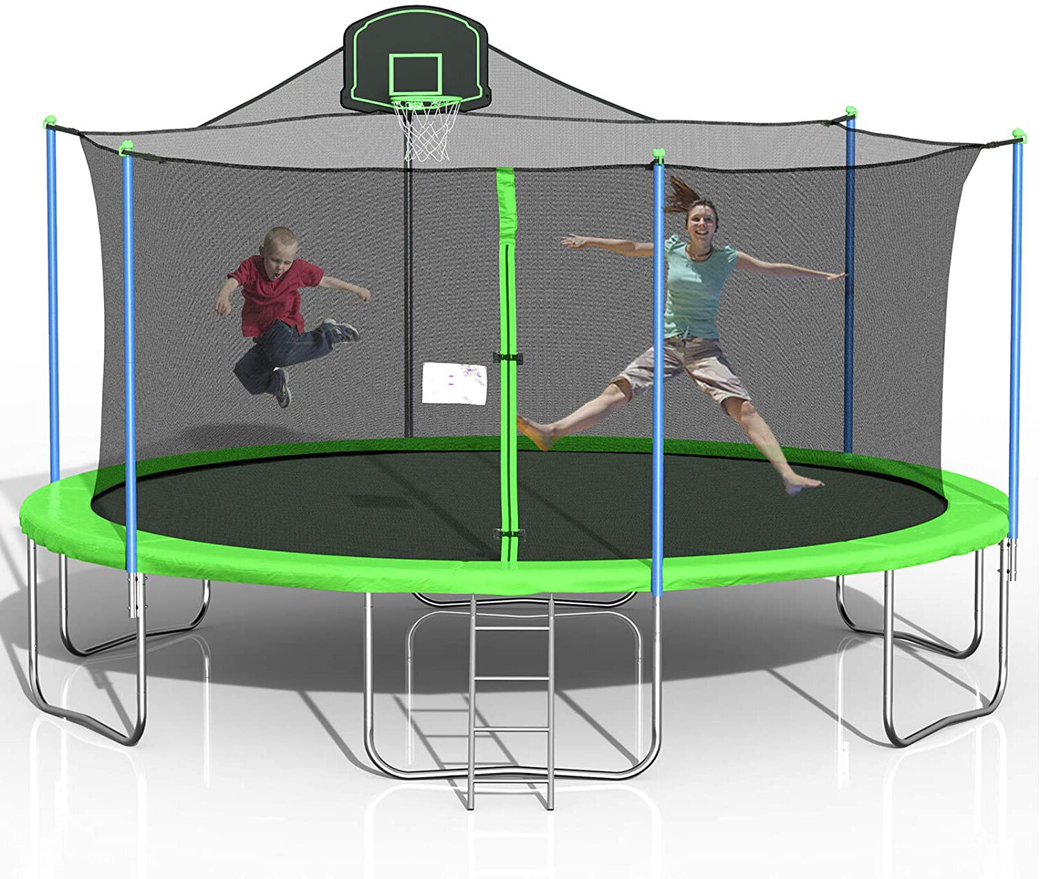 Sapphome Trampoline de 16 pieds pour enfants, trampoline d'extérieur avec  panier et échelle de filet de sécurité, trampoline pour adultes - Wayfair  Canada