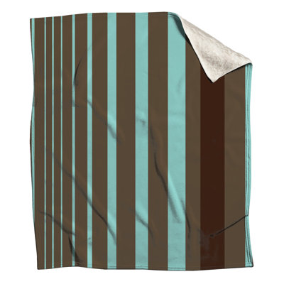 Brown Blue Stripes Blankets