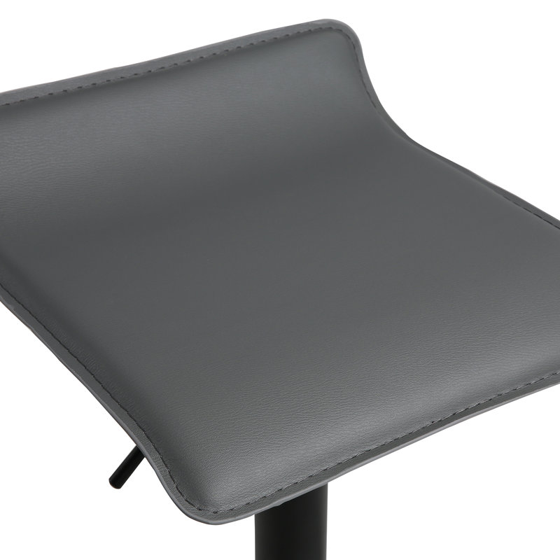 Figgers Upholstered Counter Stool with Metal Frame, Grey
