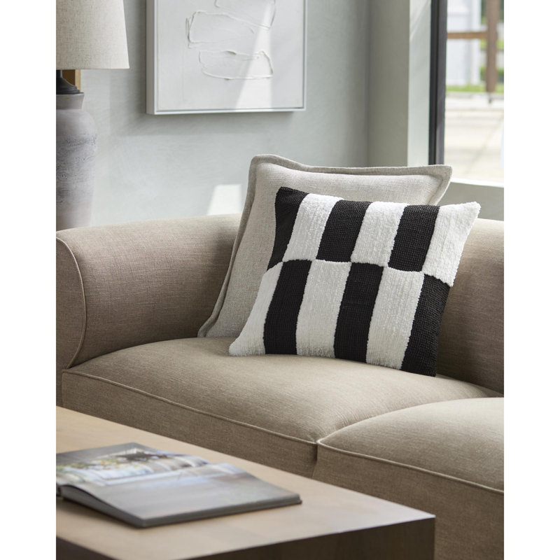 Juggernaut Accent Pillow, Polyester, Square 18", White