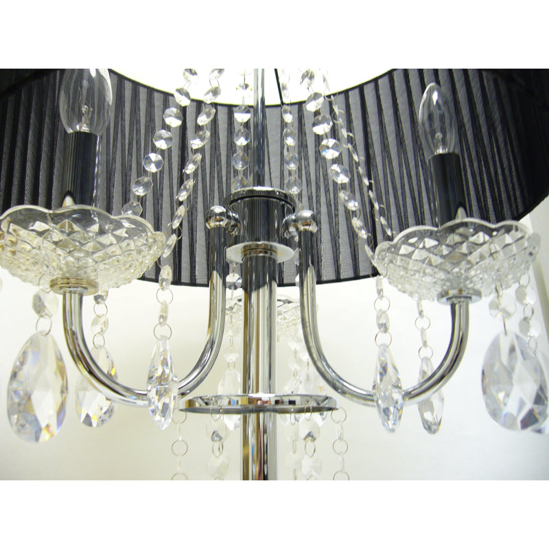 Lampe de table 29,5 po en cristal blanc