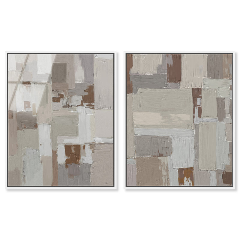 In Place Set Set by Oliver Gal, 17"H x 21"W, White Floater Frame