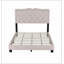 Structure de lit tapissier avec motif de rivets, lit plateforme en velours-1601106292
