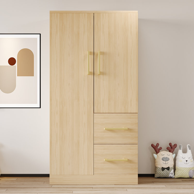 2 Door Wardrobe, Natural
