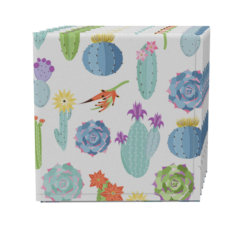 Cotton Twill Floral Square Napkin
