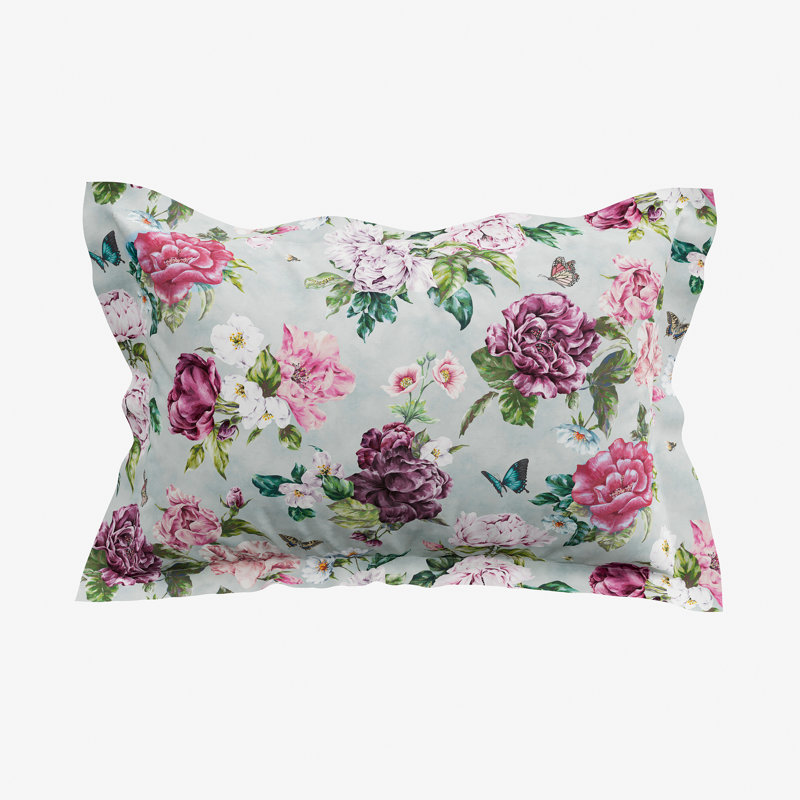 Summer Peony Cotton Duvet Cover Set, Single Duvet Cover + 1 Single Pillowcase