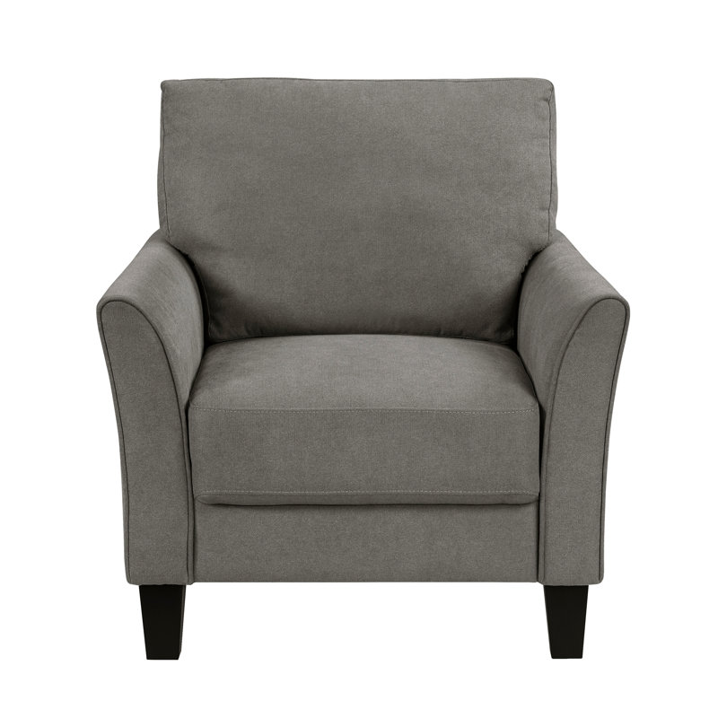 Modern Contemporary Upholstered Chair, Brown Grey