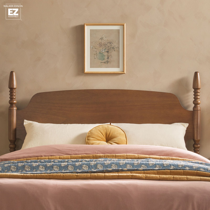 Grand lit traditionnel 3 pièces Vivienne avec table de chevet 2 tiroirs et commode 6 tiroirs Edison Ez, Dark Brown