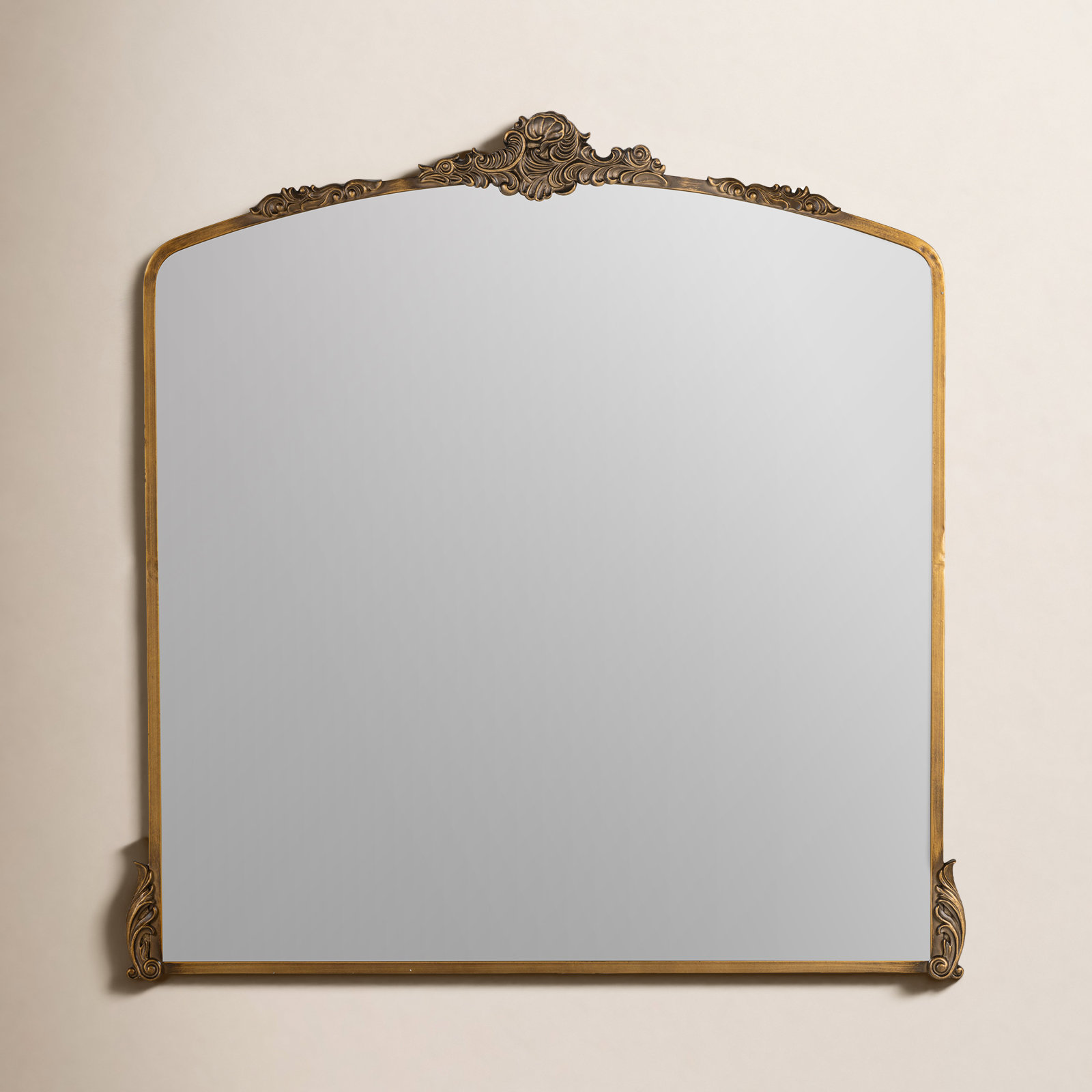 Aticus 40" Accent Mirror, 39" x 37.75", Antique Bronze