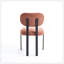 Ensemble de 2 chaises de salle à manger modernes rembourrées avec pieds en métal noir Boucle