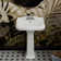Los Flexi 23" x 19" Rectangular Pedestal Sink with overflow, 3 Faucet Holes at 4" Centers