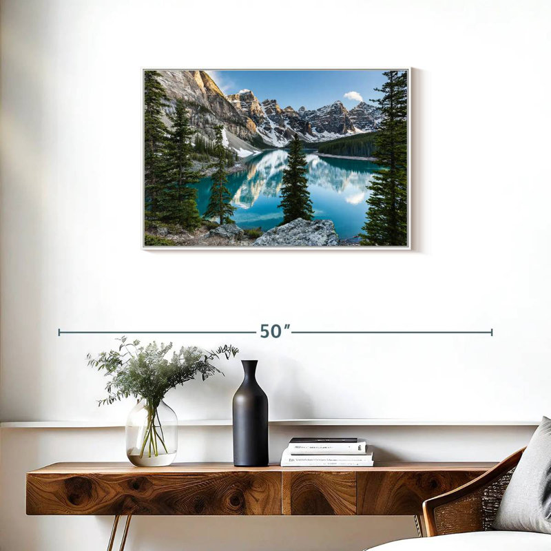 Moraine Lake Reflections, Cadre flottant blanc, 31 po x 21 po