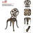 Busselton Round 4 - Person Cast Aluminum Patio Bistro Set Brown