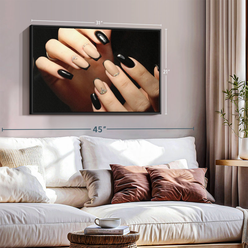 " Classy Neutral Nails Wall Art ", 31" H x 21" W