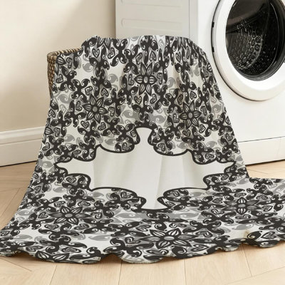 Clear Ultra Soft Flannel Fleece Throw Blanket, Single-Sided Print