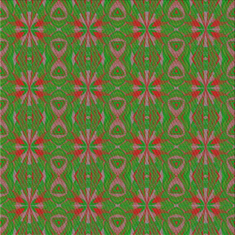 Non disponible vert/rouge Tapis décoratif, Carré 7 pi