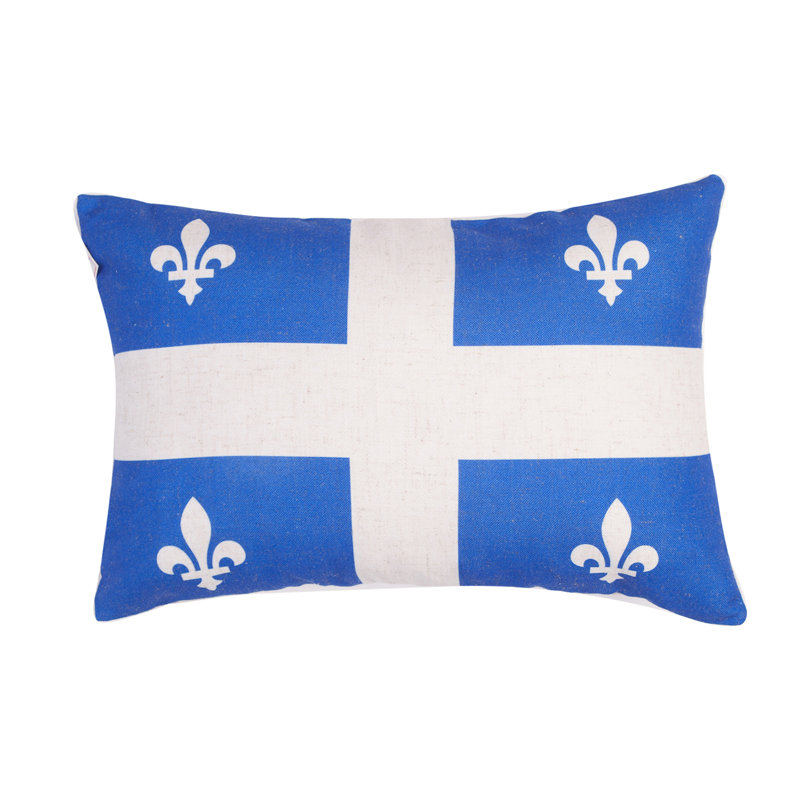 Coussin Québec Fleurdelisé, Polyester/ Bourre en polyester