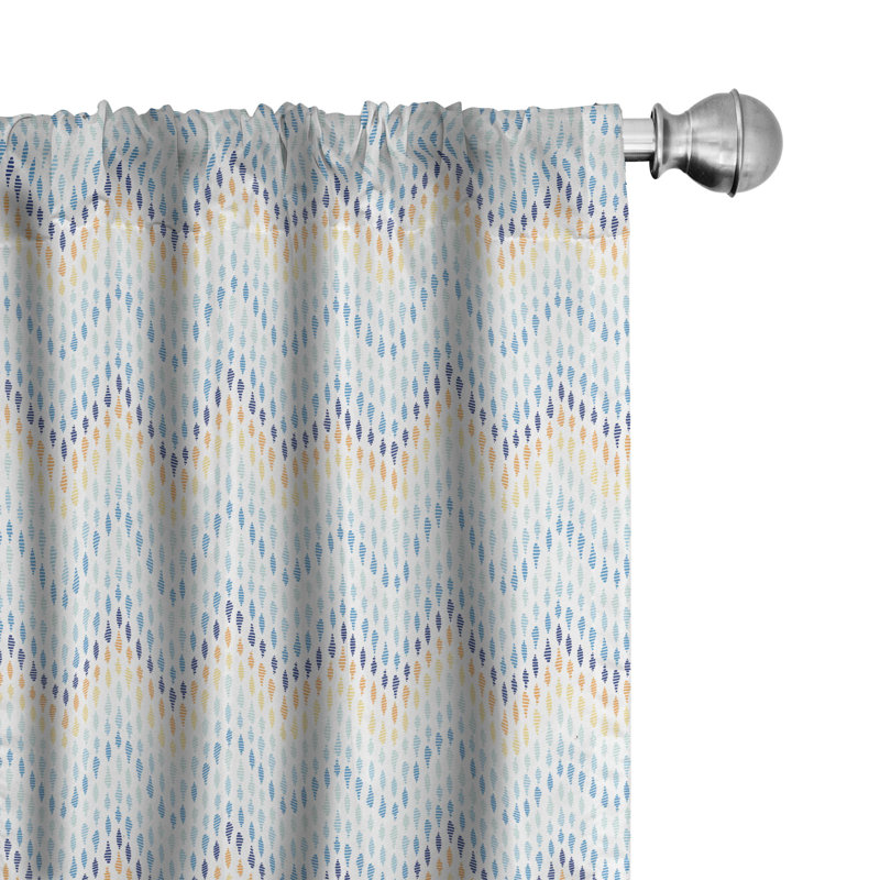 Chevron Semi-Sheer Rod Pocket Curtain Panels, 28" W x 84" L