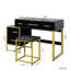 Ensemble de coiffeuse avec miroir, commode et table de chevet avec 4 tiroirs-700627273