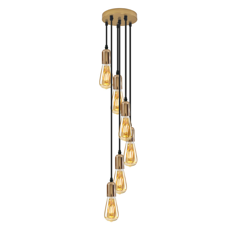 Armanda - Light French Gold Cluster Pendant, 6